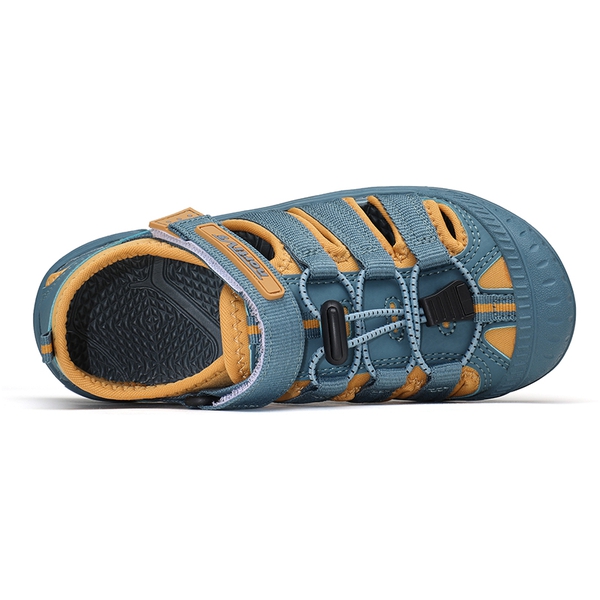 Kids Closed Toe Athletic Outdoor Sandals - BLUE YELLOW - 2